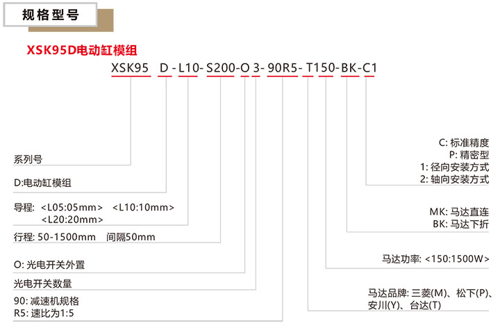 XSK电缸模组95D系列